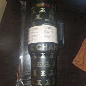 Black 40oz STANLEY With CC Rainbow Logo Tumbler with Handle - Brand New